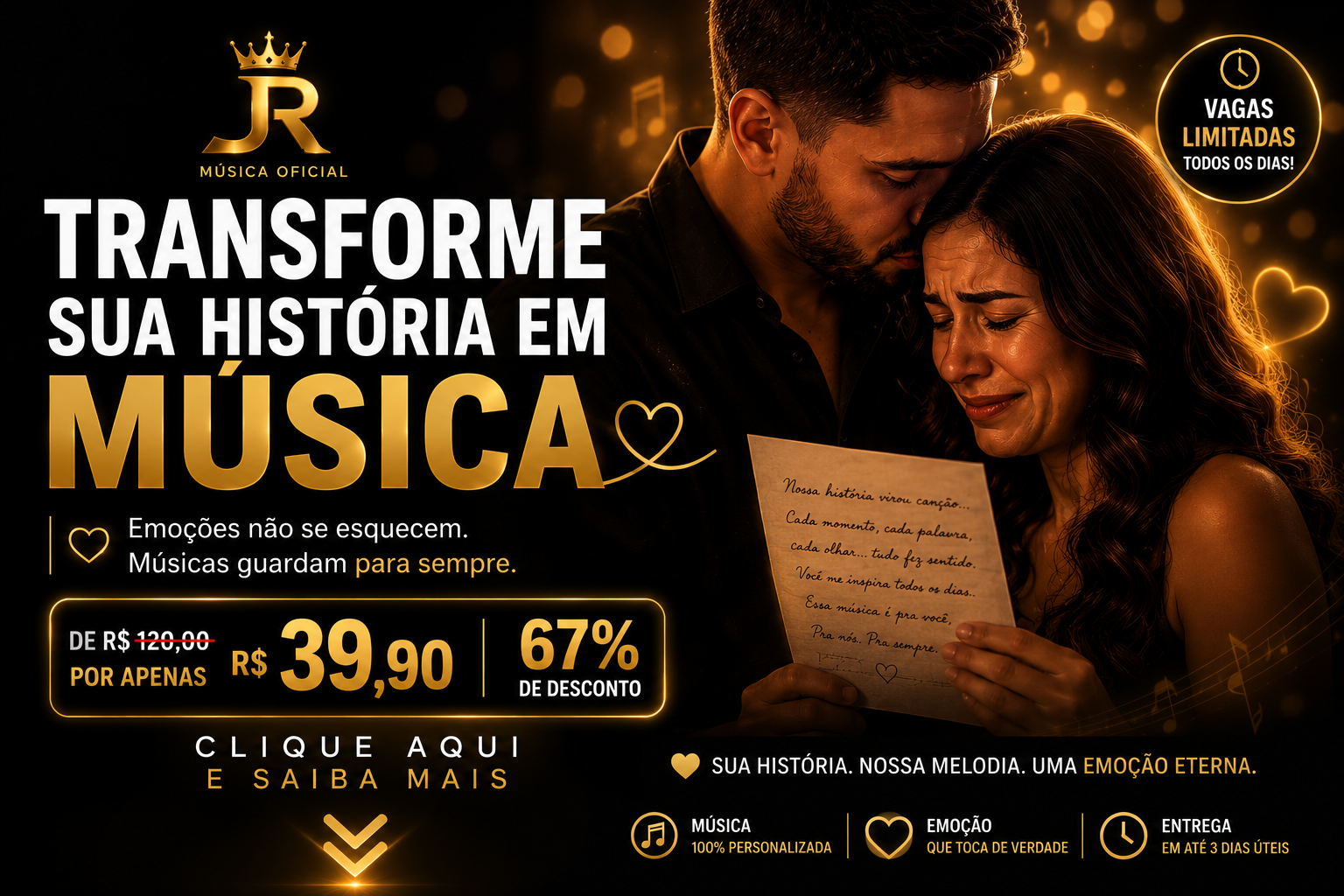 Crie sua Música Personalizada — JR Música Oficial