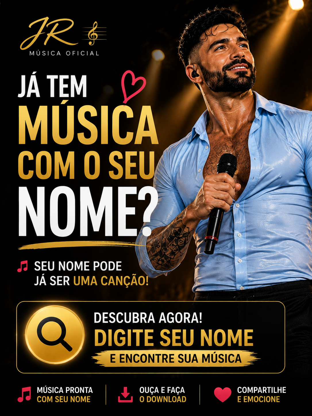 Já tem música com o seu nome? Descubra agora.
